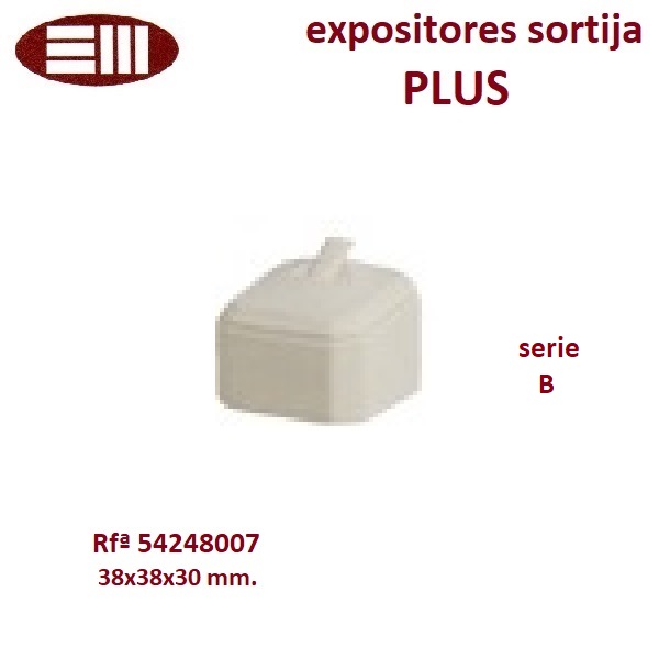 Expositor PLUS sortija lengüeta, decaedro 38x38x30 mm.