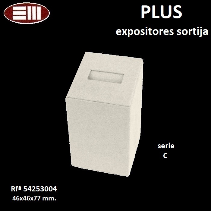 Expositor PLUS sortija labial, prisma rectangular 46x46x77 mm. Expositor PLUS sortija labial, prisma rectangular 46x46x77 mm.