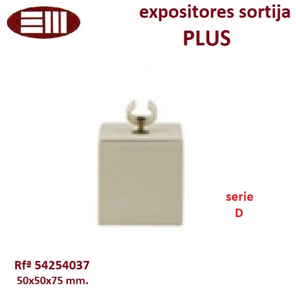 Expositor PLUS prisma rectangular fleje sortija 50x50x75