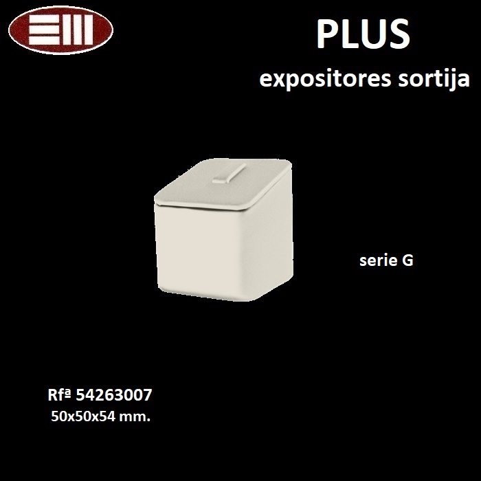 Expositor PLUS sortija lengüeta, hexaedro 50x50x54 mm. Expositor PLUS sortija lengüeta, hexaedro 50x50x54 mm.