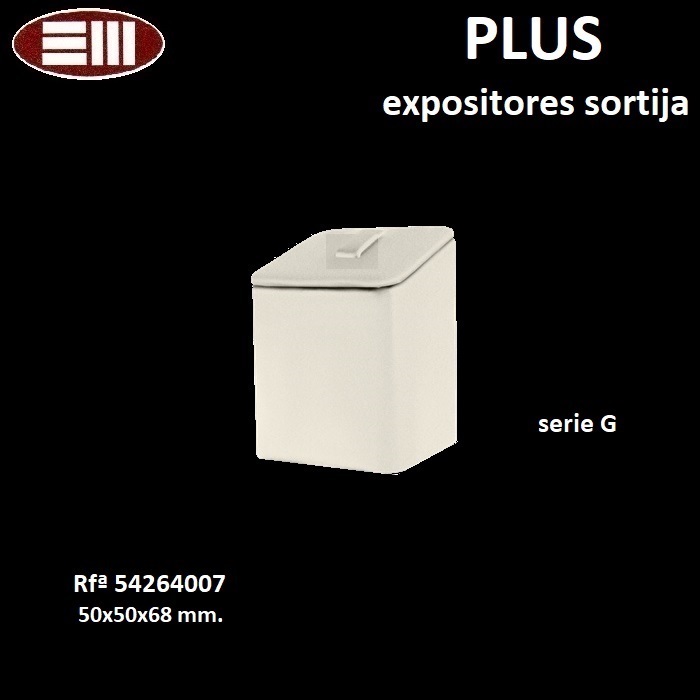 Expositor PLUS sortija lengüeta, hexaedro 50x50x68 mm. Expositor PLUS sortija lengüeta, hexaedro 50x50x68 mm.
