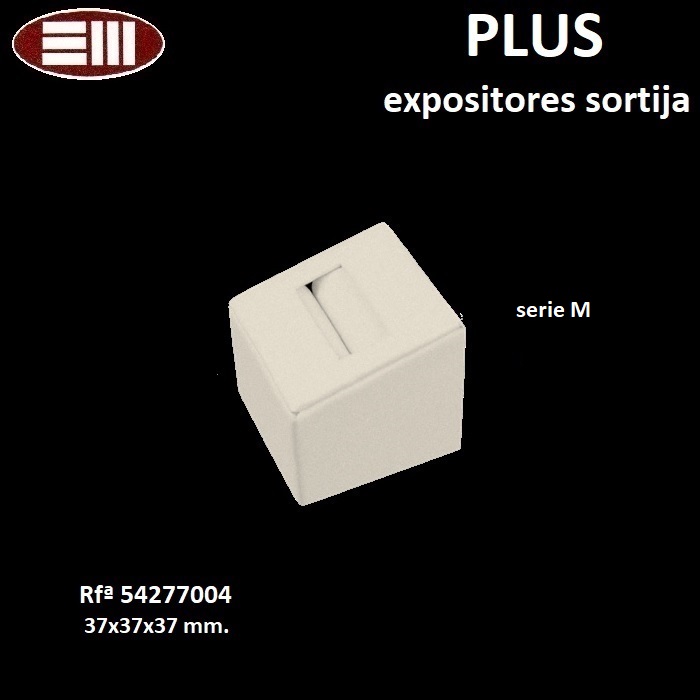 Expositor PLUS sortija labial, hexaedro 37x37x37 mm.