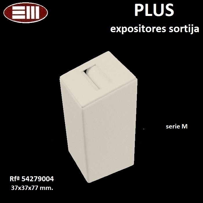 Expositor PLUS sortija labial, hexaedro 37x37x77 mm.