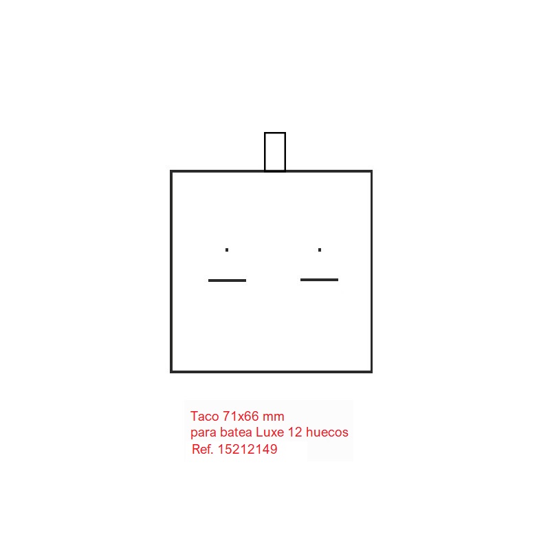 Taco pp pendientes omega 71x66 mm.