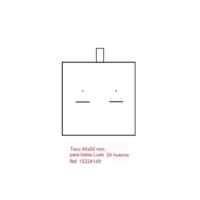 Taco pp pendientes omega 46x50 mm.