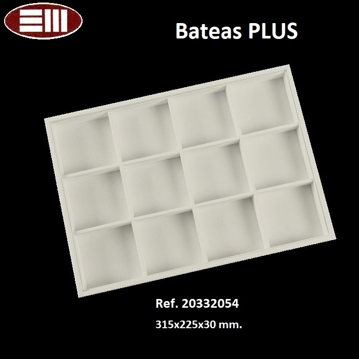 Batea Plus 12 huecos (66x71) 315x225x30mm.