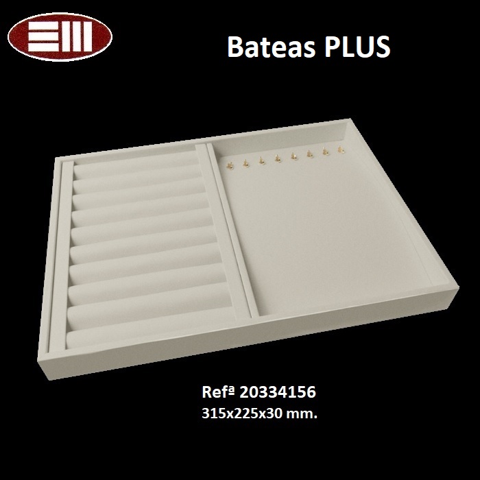 Batea Plus mix. rulos sortija + 8 pulseras 315x225x30mm.