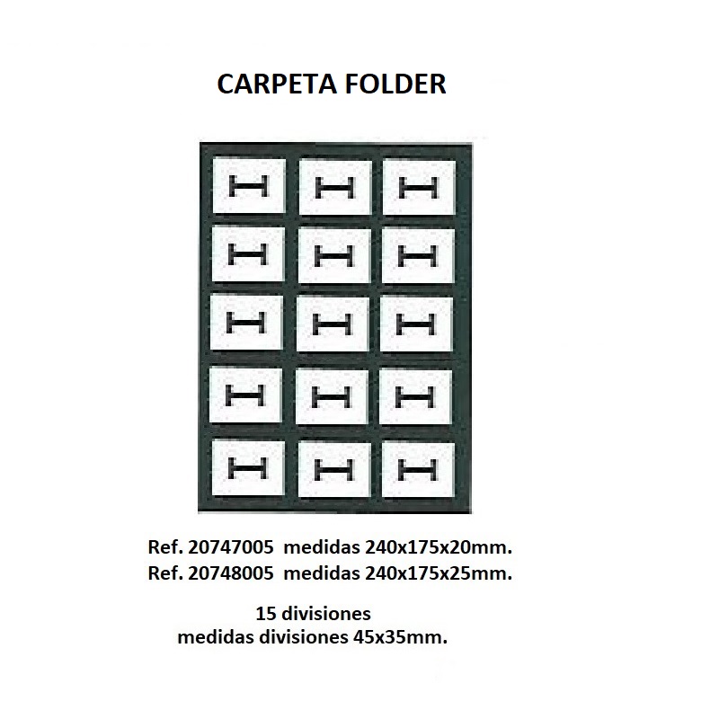 Muestrario Folder 15 sortijas saja 240x175 mm.