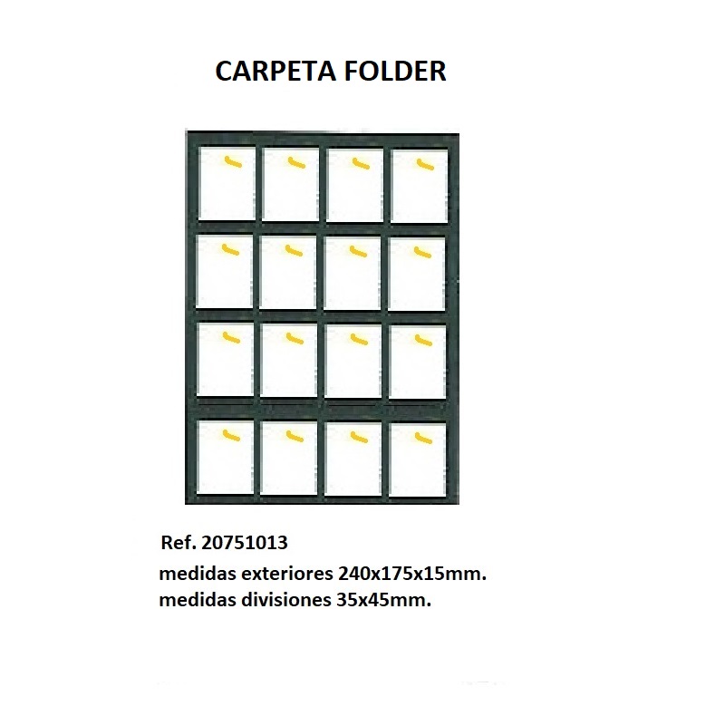 Muestrario Folder 16 colgantes/medallas 240x175 mm.