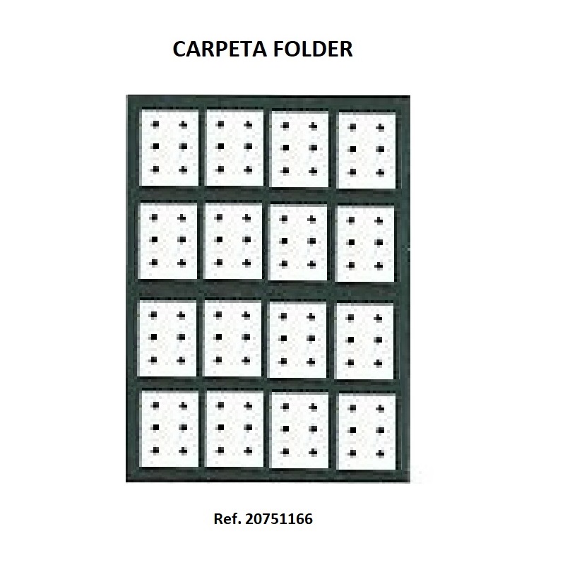 Muestrario Folder 16x3 pares pendientes presión 240x175 mm