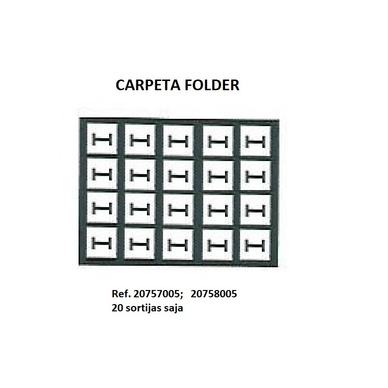 Muestrario Folder 20 sortijas saja 240x175 mm.